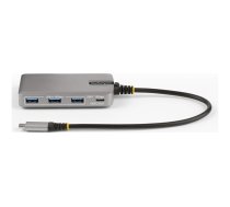 Startech 4-Port USB-C Hub with USB-C DP Alt Mode Video Output 4K 60Hz, 3x USB-A, 1x USB-C, 100W Power Delivery Pass-Through, USB 3.2 Gen 2 (10Gbps), Portable USB Type-C to USB Type-A/C - 1ft (30cm) Host Cable (HB31C3A1CDPPD3) - hub - 4 ports HB31C3A1CDPPD3