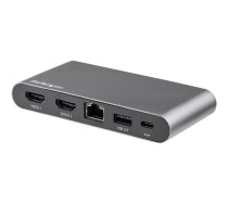Startech USB C Dock, 4K Dual Monitor HDMI Display, Mini Laptop Docking Station, 100W Power Delivery Passthrough, GbE, 2-Port USB-A Hub, USB Type-C Multiport Adapter,3.3' Cable, Dual 4K - 4K Mini Laptop Dock (DK30C2HAGPD) - docking station - USB-C - 2 x HD DK30C2HAGPD