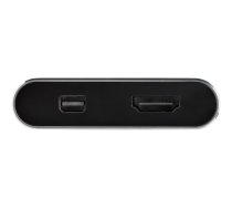 Startech USB C Multiport Video Adapter, 4K 60Hz USB-C to HDMI 2.0 or Mini DisplayPort 1.2 Monitor Adapter, USB Type-C 2-in-1 Display Converter HDMI/MDP HBR2 HDR, Works w/ Thunderbolt 3 - USB-C 2 in 1 Adapter (CDP2HDMDP) - adapter - Mini DisplayPort / HDMI CDP2HDMDP