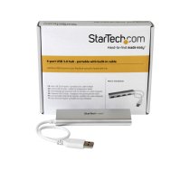 Startech 4 Port Portable USB 3.0 Hub with Built-in Cable - Aluminum and Compact USB Hub (ST43004UA) - hub - 4 ports ST43004UA