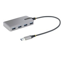 Startech 4-Port USB Hub, USB 3.0 5Gbps, Bus Powered, USB-A to 4x USB-A Hub with Optional Auxiliary Power Input, Portable Desktop/Laptop USB Hub with 1ft (30cm) Attached Cable - USB Expansion Hub (5G4AB-USB-A-HUB) - hub - 4 ports 5G4AB-USB-A-HUB