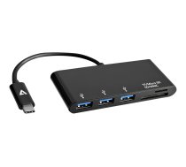 V7 USB-C male to 5-in-1 Hub female - hub - 3 ports (V7UC3U-HUB-BLK-1E V7)