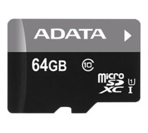 ADATA Premier - flash memory card - 64 GB - microSDXC UHS-I (AUSDX64GUICL10A1-RA1 ADATA)