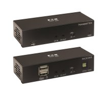 Eaton Tripp Lite Series DisplayPort to HDMI over Cat6 Extender Kit with KVM Support, 4K 60Hz, 4:4:4, USB, PoC, HDCP 2.2, up to 230 ft., TAA - video/audio extender - HDMI, DisplayPort - TAA Compliant B127A-1A1-BDBH