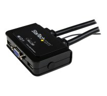 Startech 2 Port USB VGA Cable KVM Switch - USB Powered with Remote Switch - KVM with VGA - Dual Port VGA KVM Switch (SV211USB) - KVM switch - 2 ports SV211USB