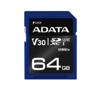 ADATA Premier Pro - flash memory card - 64 GB - SDXC UHS-I (ASDX64GUI3V30S-R ADATA)