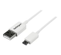 StarTech 0.5m White Micro USB Cable Cord - A to Micro B - Micro USB Charging Data Cable - USB 2.0 - 1x USB A Male, 1x USB Micro B Male (USBPAUB50CMW) - USB cable - Micro-USB Type B to USB - 0.5 m USBPAUB50CMW
