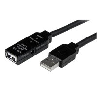 StarTech.com 15m USB 2.0 Active Extension Cable - M/F - 15 meter USB 2.0 Repeater Cable Cord - USB A Male to USB A Female - 15 m, Black (USB2AAEXT15M) - USB extension cable - USB to USB -     15 m (USB2AAEXT15M)