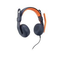 Logitech Zone Learn Wired On-Ear Headset for Learners, 3.5mm AUX - headphones with mic - replacement (981-001372 Logitech)