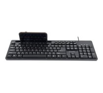 Gembird - keyboard - with phone holder - QWERTY - US - black Input Device KB-UM-108