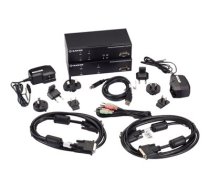 Black Box KVX Series - Kit - KVM / audio / serial / USB extender - TAA Compliant KVXLCF-200-SFPBN3-R2