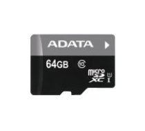 ADATA Premier - flash memory card - 64 GB - microSDXC UHS-I (AUSDX64GUICL10-RA1 ADATA)