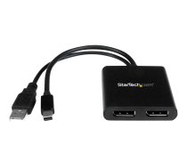 Startech 2-Port Multi Monitor Adapter, Mini DisplayPort 1.2 to DisplayPort MST Hub, Dual 4K 30Hz, Windows Extended Desktop (MSTMDP122DP) - video splitter - 2 ports MSTMDP122DP