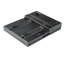 StarTech.com Standalone M.2 SATA & M.2 NVMe Duplicator and Eraser, HDD/SSD Cloner & Wiper for M.2 PCIe AHCI/NVMe, M.2 SATA, 2.5/3.5" SATA Drives, External Hard Drive     Eraser/Duplicator, TAA - Drive Sanitizer/Copier - solid state / hard drive duplicator/era (SM2DUPE11)