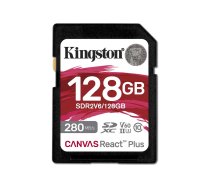 Kingston Canvas React Plus - flash memory card - 128 GB - SDXC UHS-II (SDR2V6/128GB Kingston)