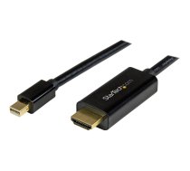 Startech Mini DisplayPort to HDMI converter cable - 3 ft (1m) - mDP to HDMI adapter with built-in cable - (M / M) Ultra HD 4K (MDP2HDMM1MB) - adapter cable - DisplayPort / HDMI - 1 m MDP2HDMM1MB