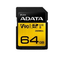 ADATA Premier ONE - flash memory card - 64 GB - SDXC UHS-II ASDX64GUII3CL10-C