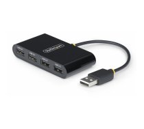 Startech 4-Port USB 2.0 Hub, USB Bus Powered, Small Travel Mini USB Hub, USB 2.0 Splitter, Multi-Port Portable USB Hub, 480Mbps, Overcurrent Protection (OCP) - hub - 4 ports ST4200MINI2-USB-HUB