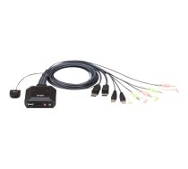 ATEN CS22DP - KVM / audio / USB switch - 2 ports CS22DP-AT