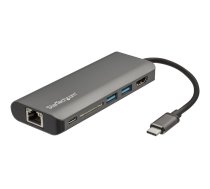 Startech USB C Multiport Adapter - USB-C Travel Dock to 4K HDMI, 3x USB 3.0 Hub, SD/SDHC, GbE, 60W PD 3.0 Pass-Through - USB Type-C/Thunderbolt 3 - Upgraded Version of DKT30CSDHPD (DKT30CSDHPD3) - docking station - USB-C - 1GbE DKT30CSDHPD3