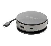 Startech USB C Multiport Adapter, USB 3.1 Gen 2 10Gbps Type-C Mini Dock with 4K 60Hz HDMI/DisplayPort or 1080p VGA, 75W PD Passthrough, 3-Port USB Hub, GbE, Mobile Docking Station - 75W Power Delivery - docking station - USB-C 3.1 Gen 2 - VGA, HDMI, DP - DKT31CHDVCM