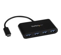 Startech 4-Port USB-C Hub - Portable USB-C to 4x USB-A Hub - Bus-Powered USB 3.1 Gen 1 Type-C Hub - USB 3.0 Port Expander (HB30C4AB) - hub - 4 ports HB30C4AB