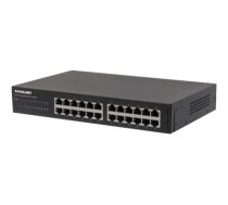 Intellinet 24-Port Gigabit Ethernet Switch, 24 x 10/100/1000 Mbit/s RJ45-Ports, IEEE 802.3az (Energy Efficient Ethernet), Desktop, 19" Rackmount, Metal - switch - 24 ports - unmanaged - rack-mountable 561273