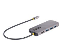 Startech USB C Multiport Adapter, 4K 60Hz HDMI Video, 3-Port 5Gbps USB-A 3.2 Hub, 100W Power Delivery Passthrough, GbE, USB Type-C Mini Travel Dock with Charging, 12in/30cm Cable - USB C Laptop Docking Station (127B-USBC-MULTIPORT) - docking station - USB 127B-USBC-MULTIPORT