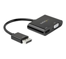 Startech DisplayPort to HDMI VGA Adapter, DisplayPort 1.2 HBR2 to HDMI 2.0 (4K 60Hz) or VGA 1080p Converter Dongle, DP to HDMI or VGA Monitor Adapter, Digital Video Display Adapter - Multiport Video Dongle (DP2VGAHD20) - adapter - DisplayPort / HDMI / VGA DP2VGAHD20