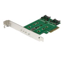 Startech 3-port M.2 SSD (NGFF) Adapter Card - Supports 1x PCIe (NVMe) M.2 SSD, 2x SATA III M.2 SSDs - PCIe 3.0 Adapter (PEXM2SAT32N1) - interface adapter - M.2 Card / SATA 6Gb/s - PCIe 3.0 PEXM2SAT32N1
