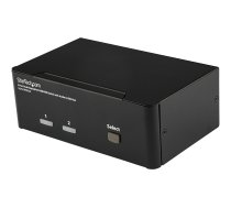Startech Dual Monitor DisplayPort KVM Switch - 2 Port - USB 2.0 Hub - Audio and Microphone - DP KVM Switch (SV231DPDDUA) - KVM / audio switch - 2 ports SV231DPDDUA