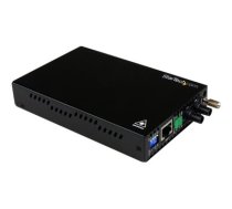 Startech 10/100 Mbps Ethernet to Fiber Optic Media Converter - Steel - Chassis Mount - ST Multimode - 1310nm - 2km (ET90110ST2) - fibre media converter - 10Mb LAN, 100Mb LAN ET90110ST2