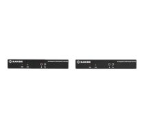 Black Box KVX Series KVM Extender over Fiber - 4K, Single-Head, DisplayPort, USB 2.0 Hub, Serial, Audio, Local Video - transmitter and receiver - KVM / audio / serial / USB extender - TAA Compliant KVXLCDPF-100-SFPBUN2