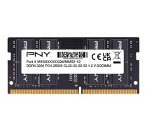 PNY Performance - DDR4 - module - 16 GB - SO-DIMM 260-pin - 3200 MHz / PC4-25600 - unbuffered MN16GSD43200-TB