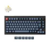 Keychron V1 Max - keyboard - QMK, custom mechanical, ISO layout collection - 75% compact - with knob - carbon black Input Device V1M-D4