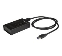Startech 4 Port USB 3.0 Hub, USB Type-A to 1x USB-C & 3x USB-A, Commercial Metal USB Hub, SuperSpeed 5Gbps USB 3.1/3.2 Gen 1, Self Powered, BC 1.2 Fast Charge/Sync, Mountable/Rugged - Windows/macOS/Linux (HB30A3A1CST) - hub - 4 ports HB30A3A1CST