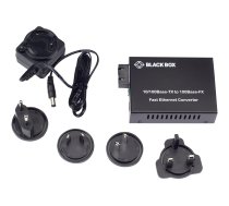 Black Box Pure Networking Copper to Fiber Media Converter 10/100BASE-TX to 10/100BASE-FX, Singlemode SC, 10-km - fibre media converter - 100Mb LAN LHC212A