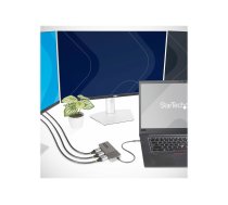 Startech 3-Port USB-C MST Hub, USB Type-C to 3x HDMI Multi-Monitor Adapter for Laptop, Triple HDMI up to 4K 60Hz w/ DP 1.4 Alt Mode and DSC, HDR, 1ft (30cm) Cable, USB Bus-Powered - Multi-Stream Transport Hub (MST14CD123HD) - video/audio splitter - 3 port MST14CD123HD