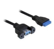 Delock USB 3.0 Pin Header - USB internal to external cable - USB Type A to 19 pin USB 3.0 header - 50 cm 83118