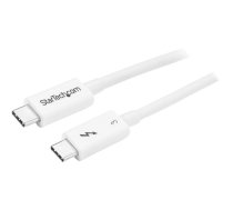 StarTech 1.6ft (50cm) Thunderbolt 3 Cable, 40Gbps, 100W PD, 4K/5K Video, Thunderbolt-Certified, Compatible w/ TB4/USB 3.2/DisplayPort - Thunderbolt cable - USB-C to USB-C - 50 cm TBLT34MM50CW
