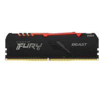 Kingston FURY Beast RGB - DDR4 - module - 8 GB - DIMM 288-pin - 3200 MHz / PC4-25600 - unbuffered KF432C16BBA/8