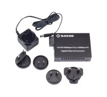 Black Box Pure Networking Copper to Fiber Media Converter Multimode SC 1000-Mbps 850-nm 500-m to RJ45 10/100/1000-Mbps - fibre media converter - 1GbE LGC211A