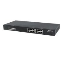Intellinet 16-Port Gigabit Ethernet PoE+ Switch, 16 x PoE ports, IEEE 802.3at/af Power-over-Ethernet (PoE+/PoE), Endspan, Rackmount - switch - 16 ports - rack-mountable 560993