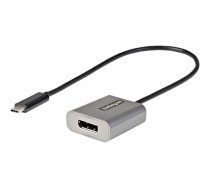 StarTech USB C to DisplayPort Adapter, 8K/4K 60Hz USB-C to DisplayPort 1.4 Adapter Dongle, USB Type-C to DP Monitor Video Converter, Thunderbolt 3 Compatible, w/12" Long Attached Cable - HBR3, DSC, DP Alt Mode (CDP2DPEC) - video adapter - USB-C to Display CDP2DPEC