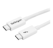 StarTech 3.3ft (1m) Thunderbolt 3 Cable, 20Gbps, 100W PD, 4K Video, Thunderbolt-Certified, Compatible w/ TB4/USB 3.2/DisplayPort - Thunderbolt cable - USB-C to USB-C - 1 m TBLT3MM1MW