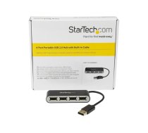 Startech 4 Port USB 2.0 Hub - USB Bus Powered - Portable Multi Port USB 2.0 Splitter and Expander Hub - Small Travel USB Hub (ST4200MINI2) - hub - 4 ports ST4200MINI2