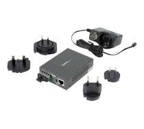 Startech Multimode SC Fiber Media Converter for 10/100/1000 Network, 550m Range, Gigabit Ethernet, 850nm, Full Duplex Gigabit Ethernet Media Converter, Fiber Optic Media Converter - Ethernet Over Fiber (MCMGBSCMM055) - fibre media converter - 10Mb LAN, 10 MCMGBSCMM055