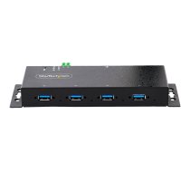 Startech 4-Port Industrial USB 3.0 5Gbps Hub, Rugged USB Hub w/15kV Air/8kV Contact ESD and Surge Protection, DIN/Wall/Desk Mountable USB-A Hub, USB Expansion Hub with Locking Ports - Metal Construction (5G4AINDNP-USB-A-HUB) - hub - industrial - 4 ports 5G4AINDNP-USB-A-HUB