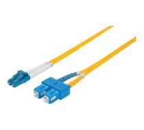 Intellinet Fiber Optic Patch Cable, OS2, LC/SC, 3m, Yellow, Duplex, Single-Mode, 9/125 µm, LSZH, Fibre, Lifetime Warranty, Polybag - patch cable - 3 m - yellow 472050