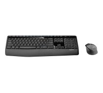 Logitech Wireless Combo MK345 - keyboard and mouse set - US International - black, blue Input Device 920-006489